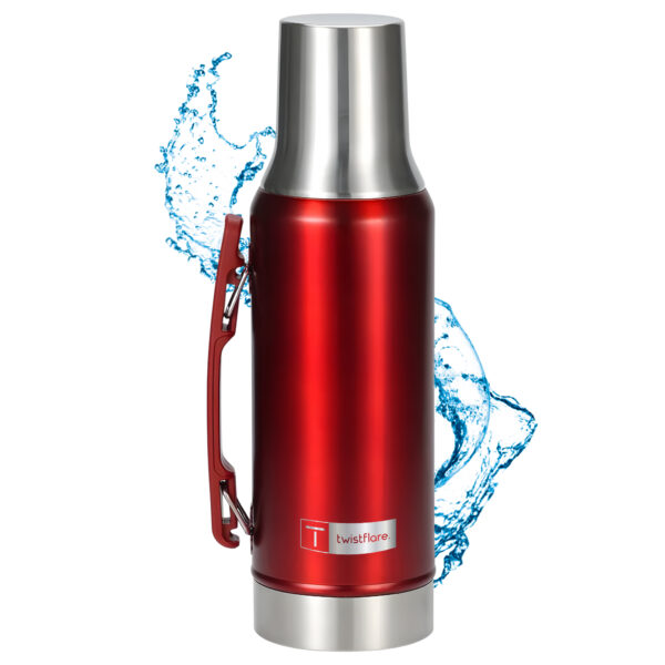 Stanley Classic Vacuum Bottle 1L – Matte RED | Legendary Thermal Insulation for All-Day Hot & Cold Beverages RED - Image 4